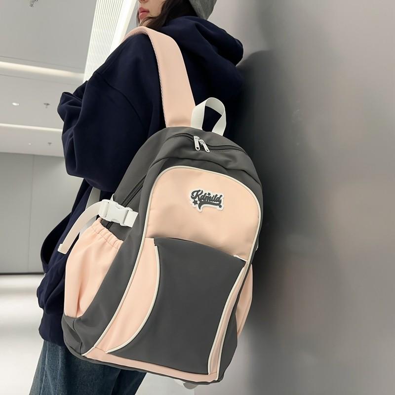 Женский рюкзак в спортивном стиле, школьный рюкзак, контрастный цвет, студенческий рюкзак