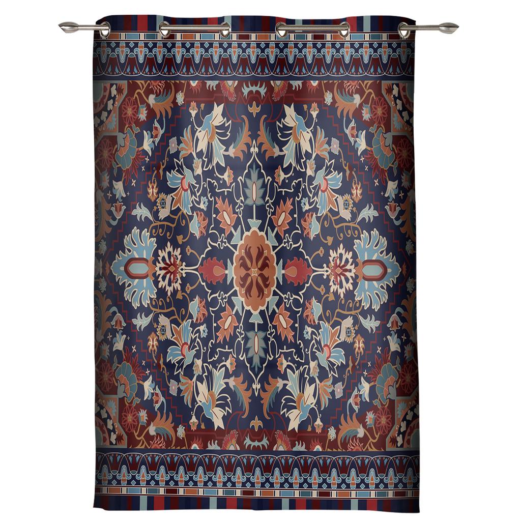 Watercolor Flowers Leaves Vintage Window Curtains for Living Room Luxury Bedroom Curtain Kitchen Blinds Drapes Curtains