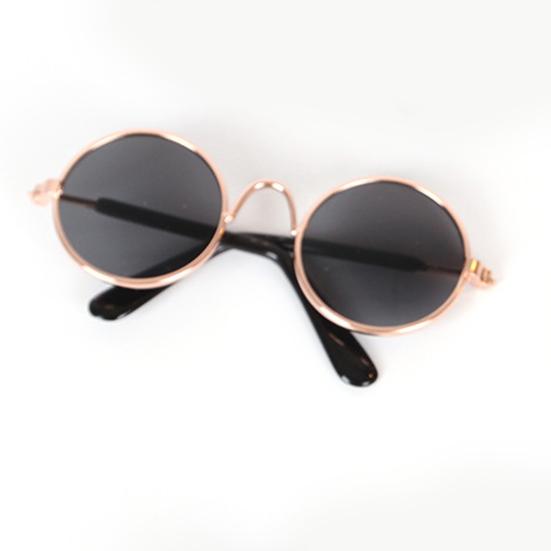 Солнцезащитные очки для питомцев, ожерелье для собаки, регулируемая золотая цепочка, солнцезащитные очки с защитой от УФ-лучей, аксессуары для наряжания для маленьких и средних собак, кошек, реквизит для фото