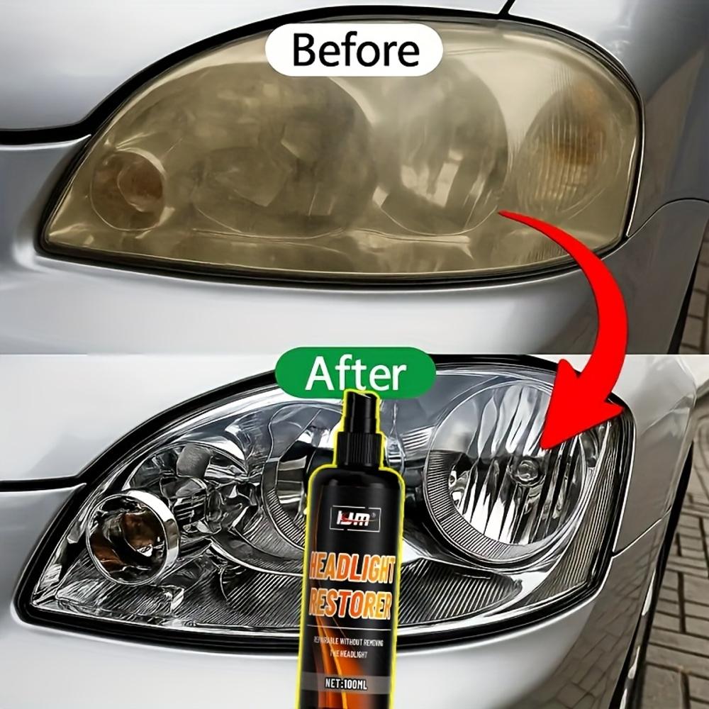 Professional Automotive Headlight Repair Kit, Automotive Headlight Repair Spray, Easily Solve the Problem of Headlight Oxidation