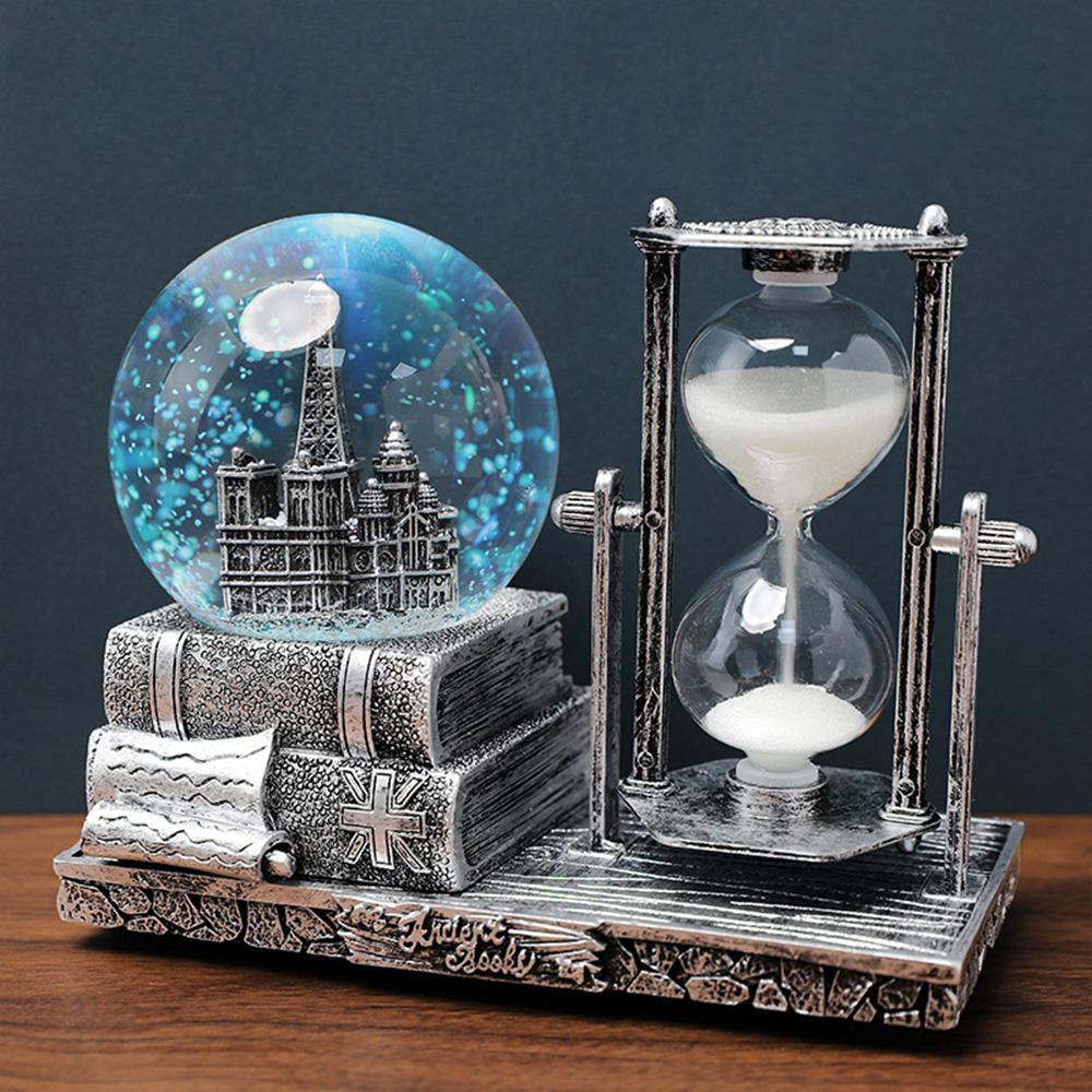 Рождественский снежный шар с музыкальной шкатулкой, настольное искусство, украшение для дома, комнаты, подходит для офисного винного холодильника, декор