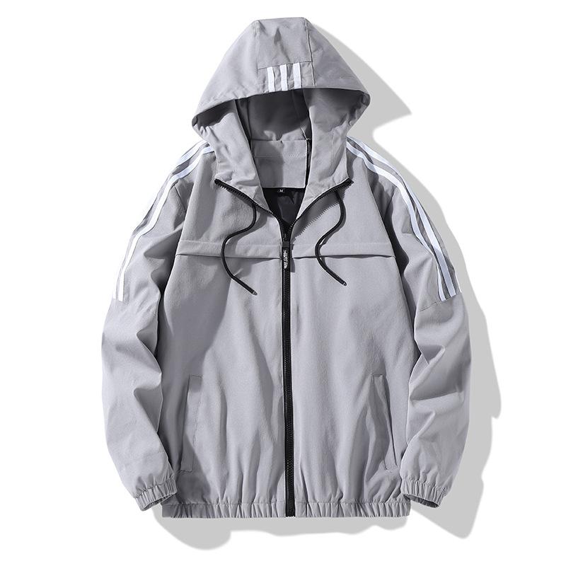 Куртка на молнии с капюшоном Бейсбольный плащ Мужская одежда