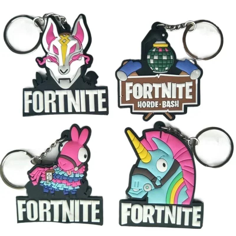 Fortnite ПВХ Брелок Милая Пара Сумка Брелок для Автомобиля Подвеска Аксессуары Детские Игрушки День Рождения Прекрасный Подарок Прочный