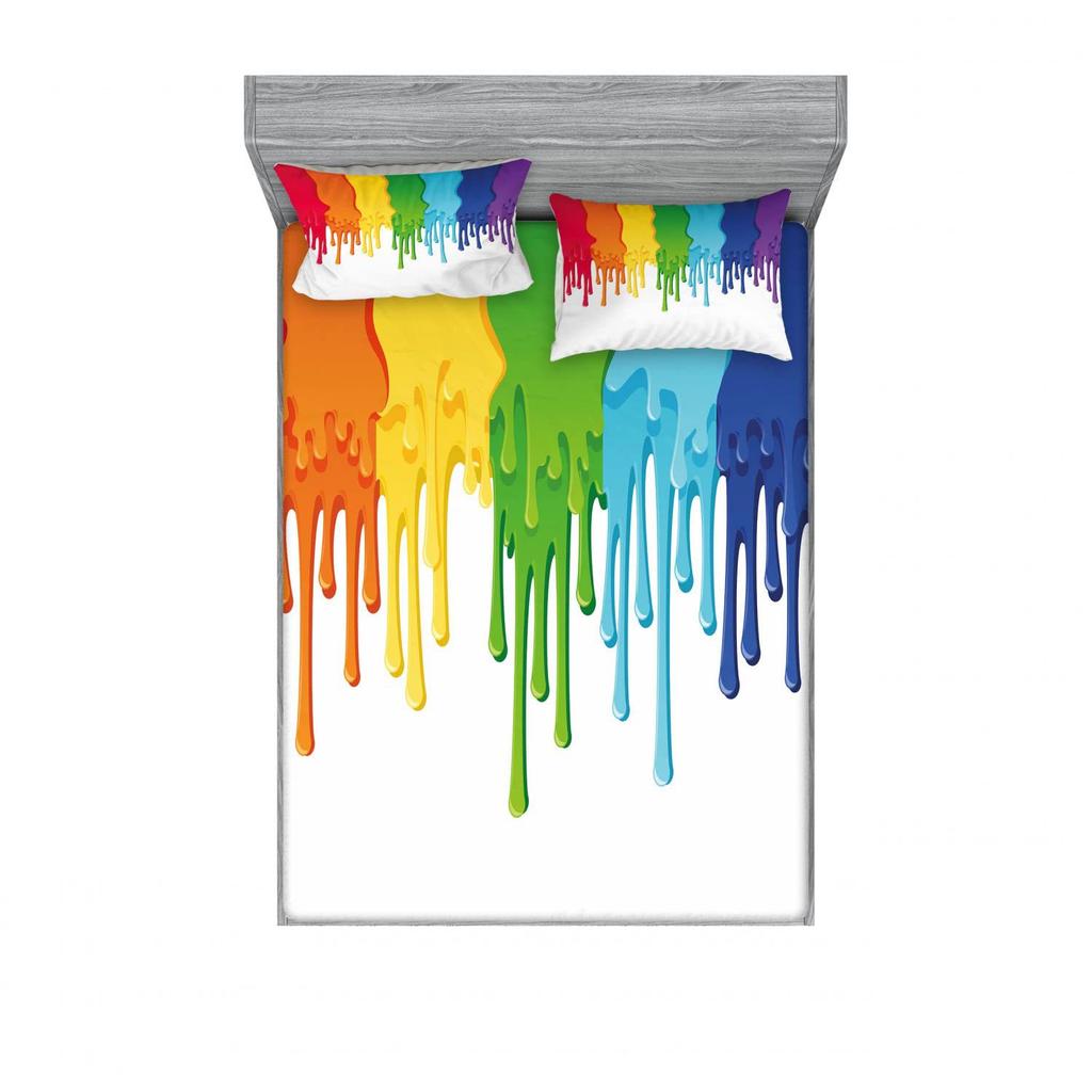 Вкусный узор пончиков Лист Трехкомпонентный Комплект Постельного Белья с Цифровой Печатью Взрослые Дети