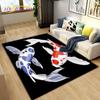 Nordic Luxury 3D Fish Carp Area Rug Large,Carpet Rug for Living Room Bedroom Sofa Decoration,Kitchen Doormat Non-slip Floor Mat