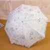 Кружевной кружевной двухслойный зонт, виниловый корейский свежий солнечный зонтик Muse, летний солнцезащитный зонтик