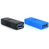 Black Blue Consumer Electronics Coupler Gender Connector USB 3.0 Adapter Type A Female To Female