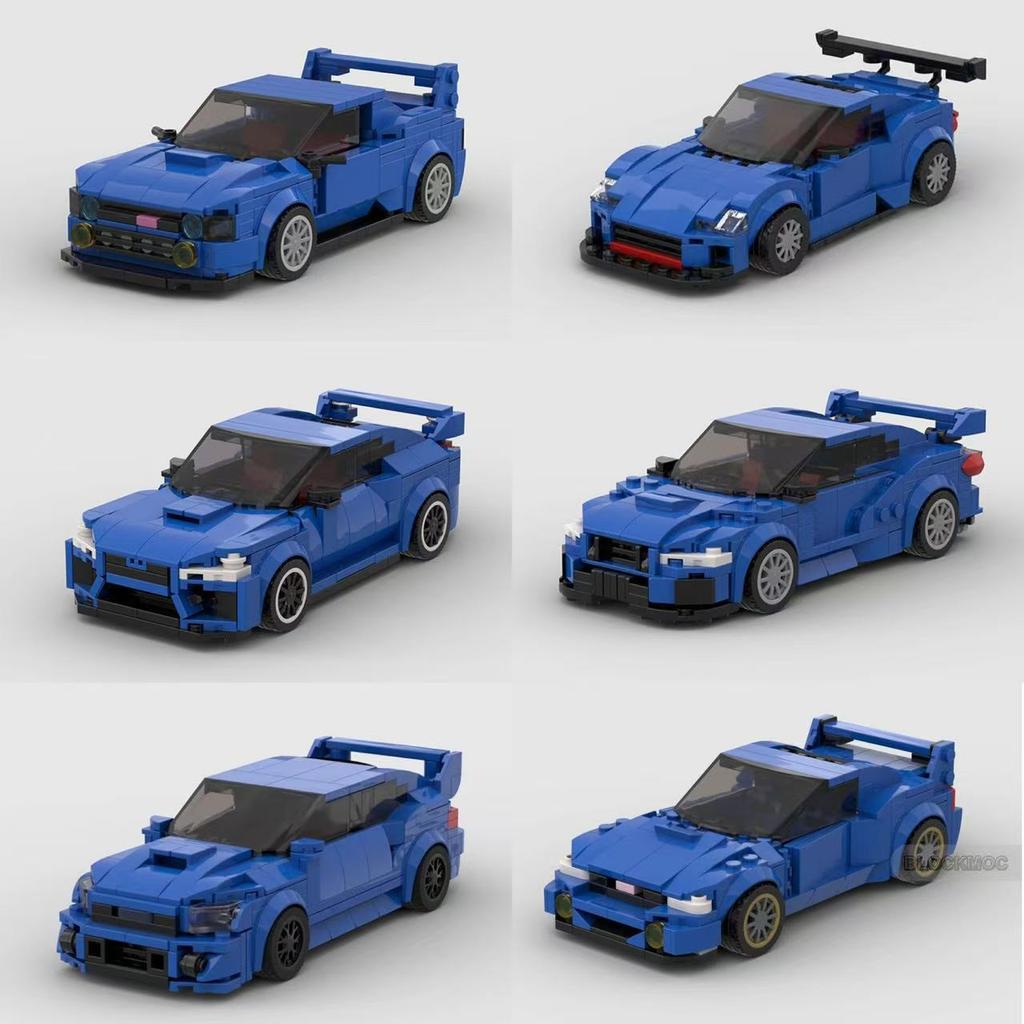 MOC Кубики Синий BRZ STi WRX K508 22b Sti Гоночный Спортивный Автомобиль Гонщик Строительные Блоки Креативные Гаражные Игрушки для Мальчика
