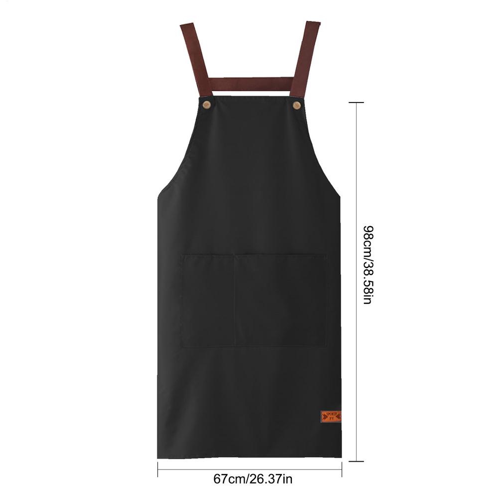 Chef Apron with Pockets Baking Kitchen Apron for Chef Dust-proof Adjustable Mens Aprons for Grilling Grill Apron for Barbecuing