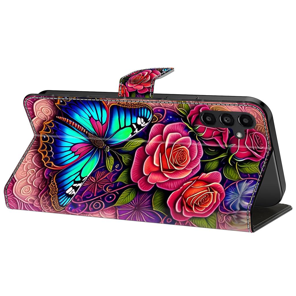 Оптовый чехол-кошелек из кожи с принтом для телефона Samsung Galaxy A14 5G/A14 4G