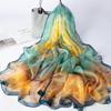 Новый 100% шелковый шарф из тутового шелка, чистый шифоновый шелковый шарф, шаль, изысканная пряжа для шарфа