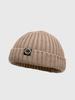 Wool hat women's autumn and winter new versatile niche knitted cold hat street retro solid color melon fur hat men's trend