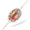 [R3789] - Silver Bracelet 'Virgin Mary' Multicolored Silver (rhodium) - 18x12mm