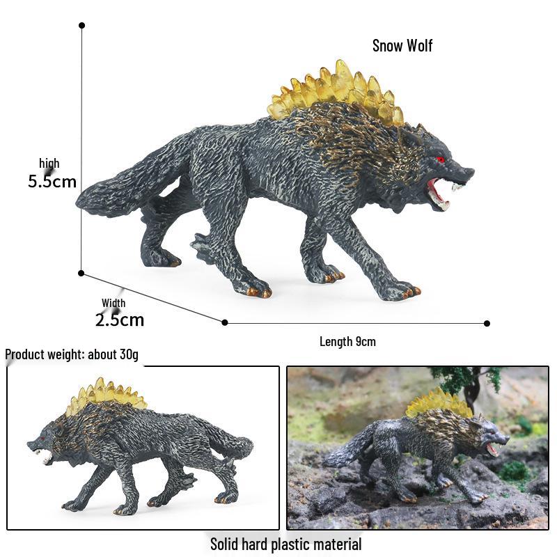 Cross-border Children's Solid Yellow Wolf & Gray Wolf Pup Ornamental Toys
