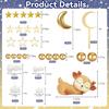 33Pcs Moon Star Cake Toppers Deer Cake Topper with Moon Star Cloud for Christmas Decor Baby Shower Birthday Party Supplies