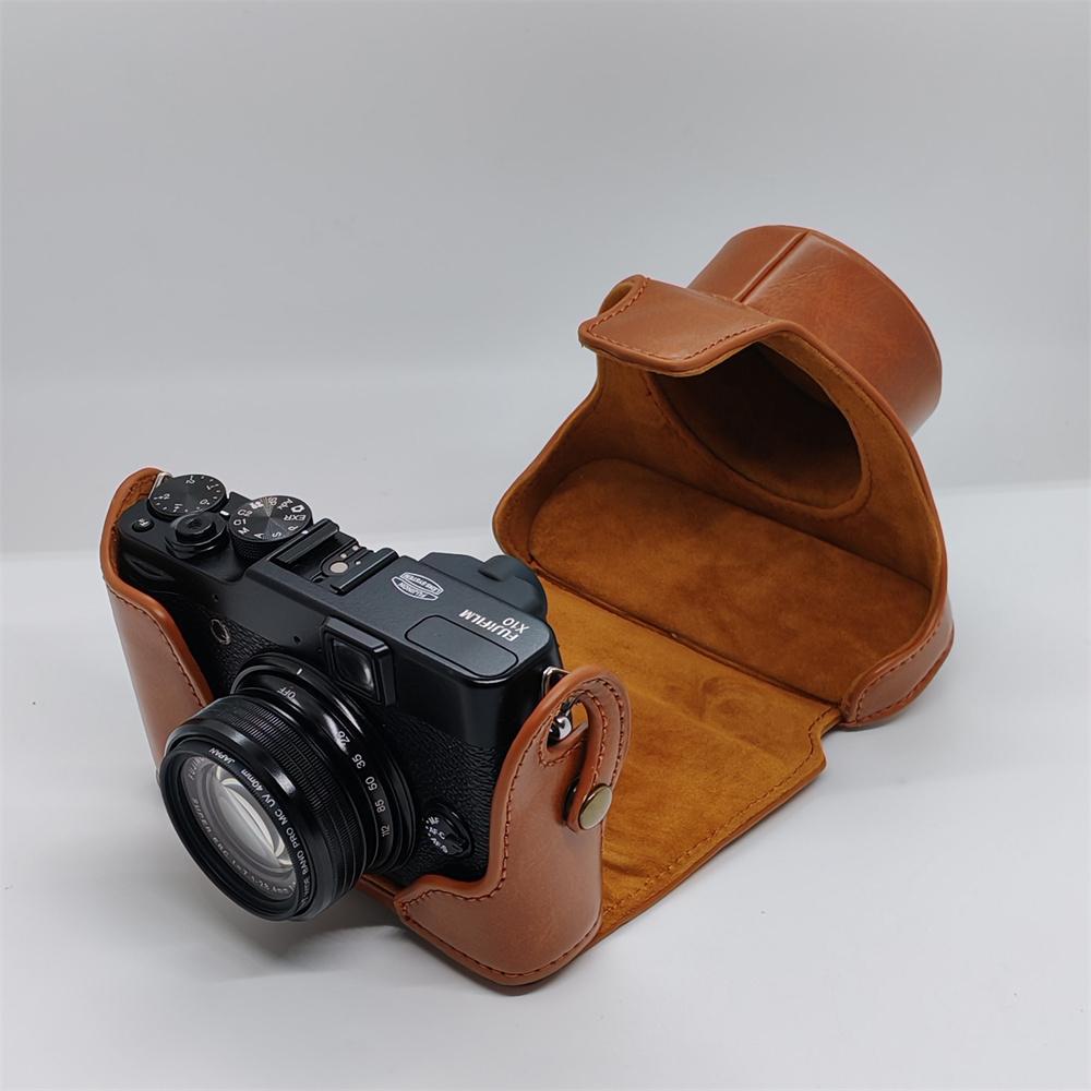 Чехол-сумка из искусственной кожи для камеры Fujifilm X10 X20 Fuji x10 x20, защищающий все тело, с ремешком