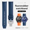 Высококачественный Фторкаучук FKM Резина Ремешок для Дайвинга Часов For Tissot Ремешок Sea Star T120407 Изогнутый Водонепроницаемый Ремень Часовой Ремешок 21 мм 1000