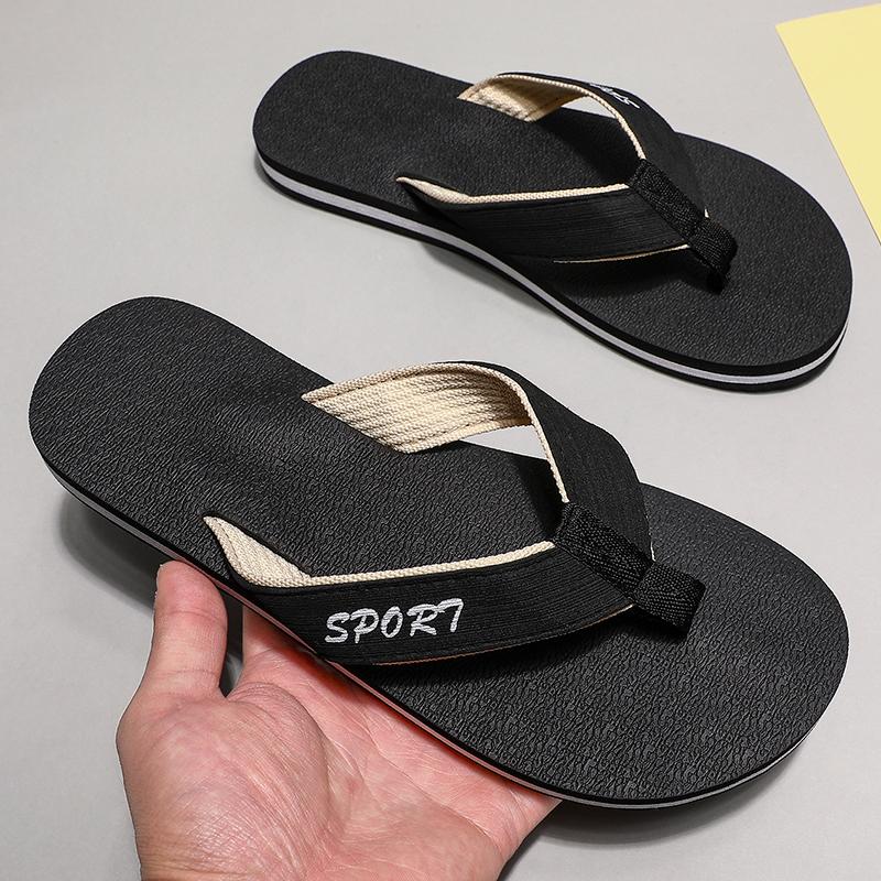 Fashion Summer Beach Outdoor Sandals Fashion Flip-flops Men's Casual Sports Non-slip Flip-flops Bathroom Slippers Home Large Size