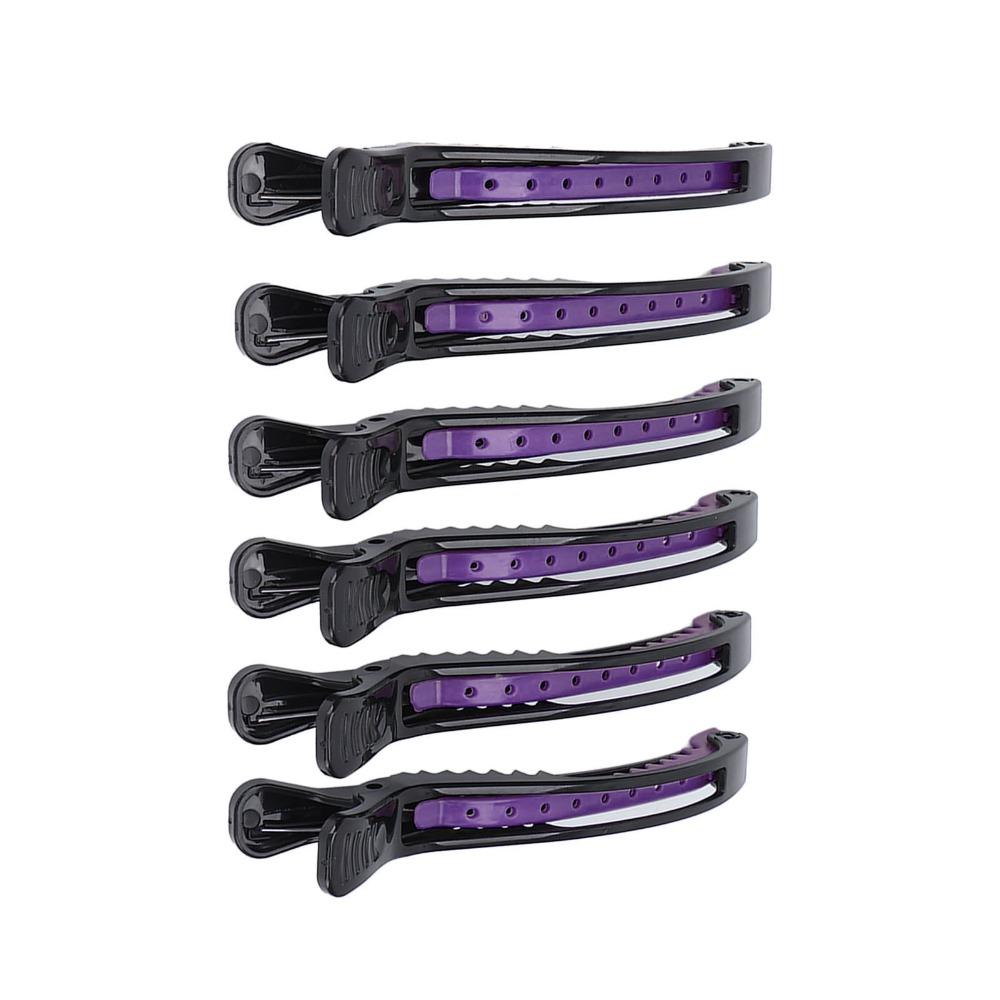 6 PCS Lightweight Sectioning Hair Clip Portable Design Duckbill Hair Clip Hair Clamp Salon Use