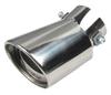 R-STYLE Easy Dress Up Rear View of Your Car Oval Type Stainless Steel Muffler Cutter (Silver)