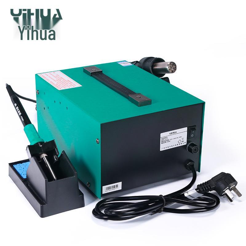 YIHUA 852D+ Цифровая паяльная станция 2-в-1 с контролем постоянной температуры и феном.
