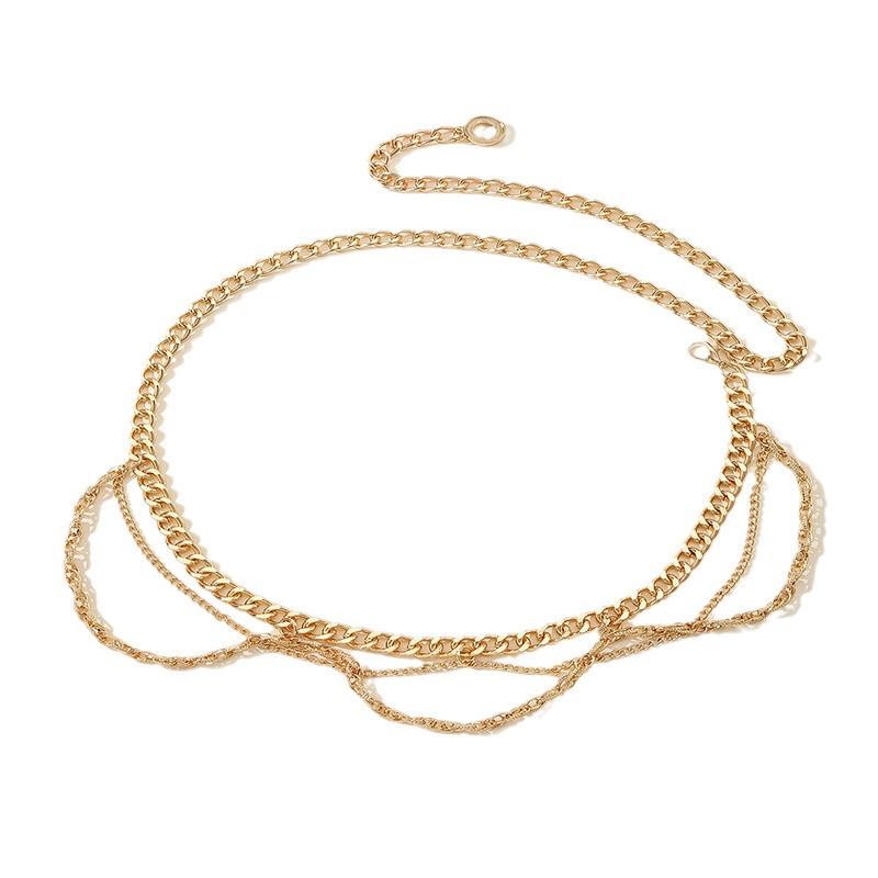 Metal Waist Ladies Chain With Carved Details Elegant Jewelry For Seasons Winter