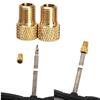 2Pc Brass Adaptor Presta To Schrader Bicycle Converter Bike Connector