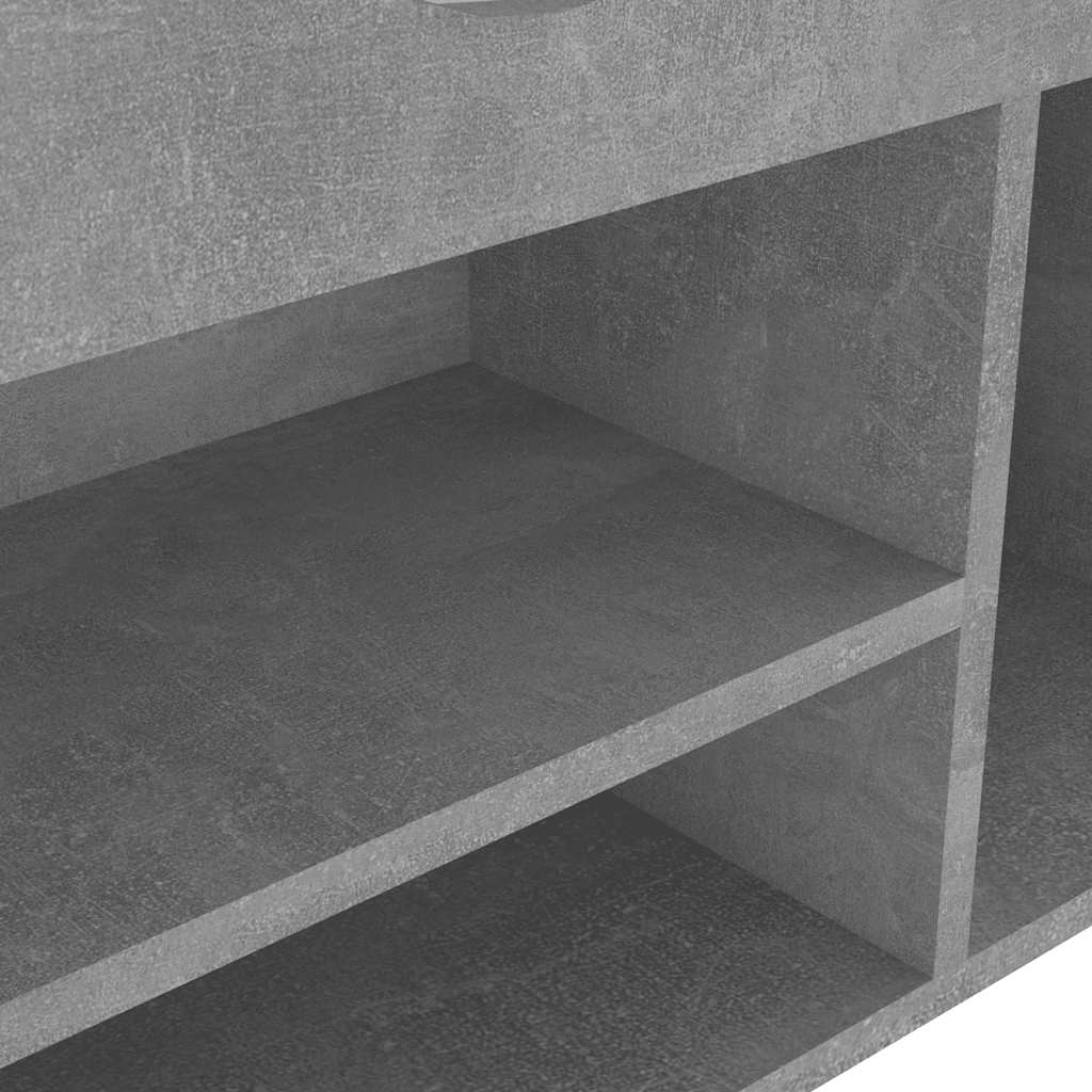Vidaxl Ławka Na Buty Z Poduszką, Szarość Betonu, 104X30X49 Cm