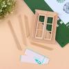 1Set 1:12 Dollhouse Miniature Unpainted Window Frame 6 Panes Of Window Furniture Model Decor Toy Doll House Accessories