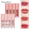 Lip Glaze 4 Installed Pink Suite Lip Gloss Foreign Trade Makeup Dudu Lip Lip Beauty Sequins Lip Glaze Set