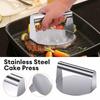 1PC Hamburg Meat Press 430 Stainless Steel Round Square Hamburg Meat Press Kitchen Tool Meat Press Plate