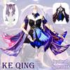 High-quality Genshin Impact Keqing Cosplay Costume Uniform Wig Anime Chinese Style Halloween Costumes Game