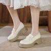 Shallow Muffin Thick-soled Single Shoes Women's Style College Women's Small Leather Shoes