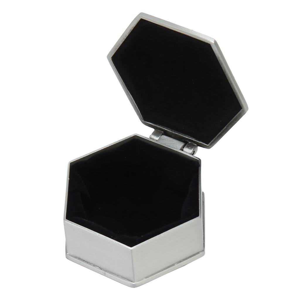 Металлическая шкатулка для украшений Роза Сплав цинка Шкатулка для мелочей Винтажная шестиугольная шкатулка для хранения украшений для колец