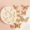 1pc-Multi Butterfly Fly Decorative Flower Pattern Silicone Mold Baking Cake Cookie Texture Printing Mat Drip Glue