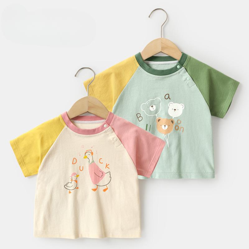 Baby Clothes Casual Short-sleeved T-shirts Summer Clothes Boys Girls Baby Children Children Summer Half-sleeved Tops