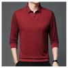 Men S Fake Two Piece Striped Long Sleeve Polo Shirt
