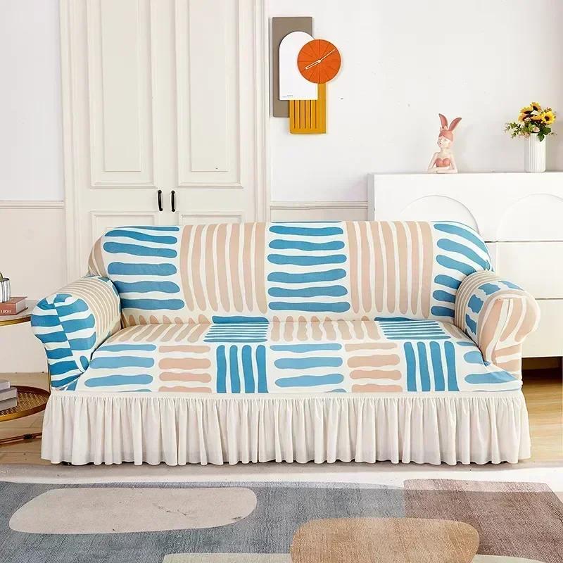 Elastic Sofa Cover for Living Room Adjustable Couch Cover Corner L Shape Stretch Sofa Slipcover Combination Chaise Home Decor