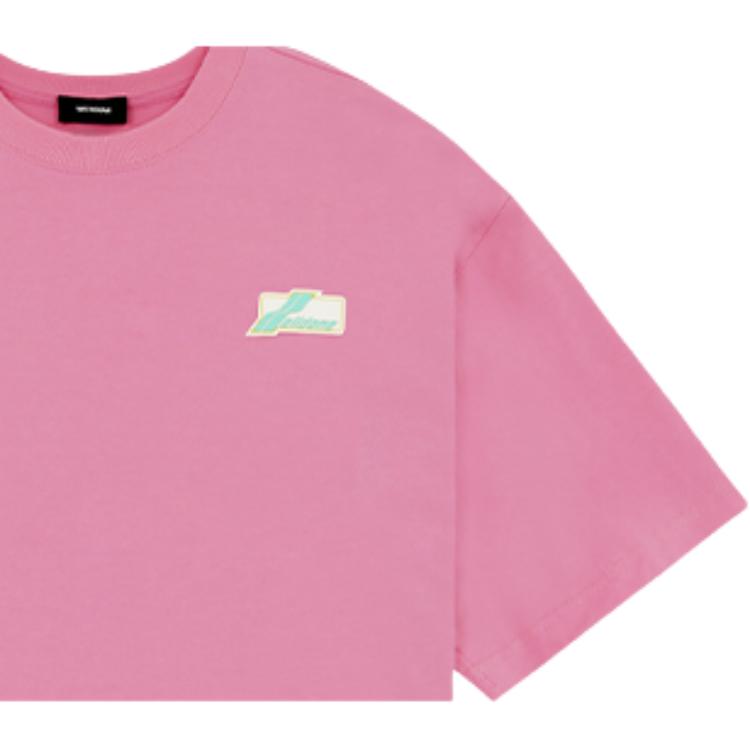 WE11DONE T-Shirts Unisex Pink Crew Neck Moderate WD-TT1-22-710-U-PK