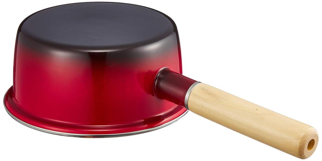 Wahei freiz Эмалированная емкость для варенья 16 см, красная, с крышкой, совместимая с IH Rubani Red x Black Pot-au-feu RA-9788