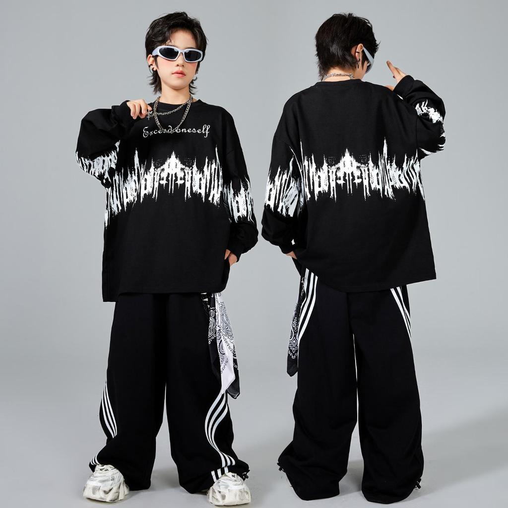 Модные Хип-Хоп Костюмы для Детей Мальчиков и Девочек