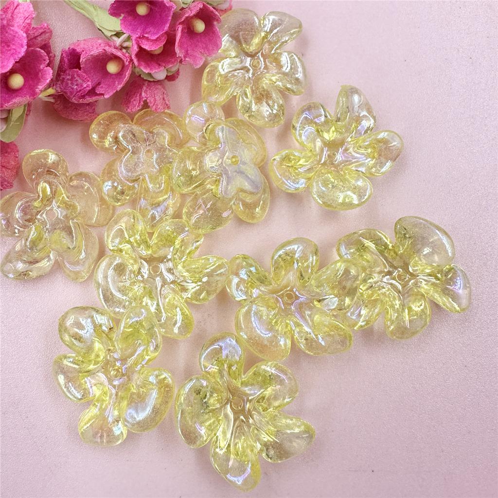 Акриловые 50 шт. 22,5*23,5 мм аксессуары ручной работы DIY цепочка для мобильного телефона с цветочными бусинами чехол для телефона аксессуары для волос материал ручной работы