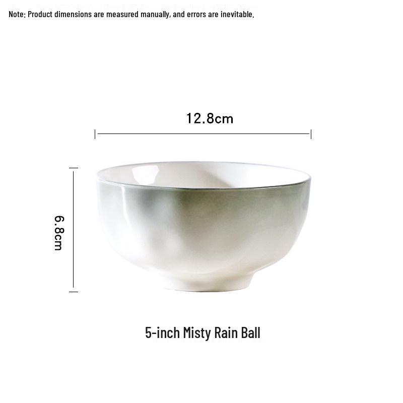 Керамический набор из миски и тарелки в скандинавском стиле, ручная роспись, 2025