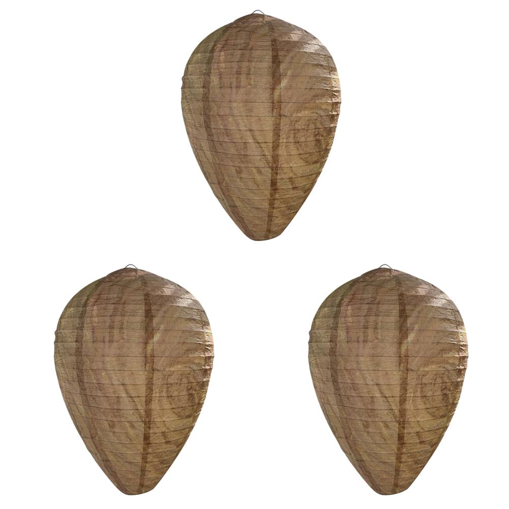 1-5Pcs Wasp Nest Decoy Hornet Deterrents Waterproof Non-Toxic Fake Nest Bee Decoy Beehive Lanterns Patio Garden Repellent Trap