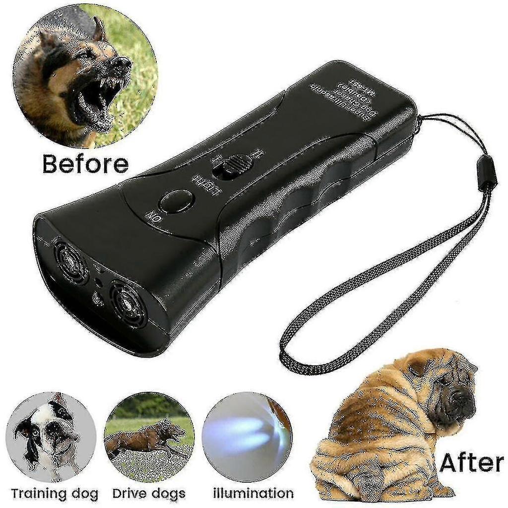 Pet Gentle Trainer Ultrasonic For Dogs, Dual Channel Handheld Petty Pals Pet Gentle With Led Flashlight, Petgentle Device For Safety, Outdoor, Walking