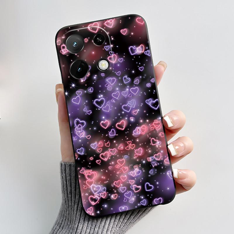 Shockproof Phone Case For Umidigi G9C Soft Silicone Black Casing Aesthetic Romantic Beach Moonlight Pattern Candy Shell