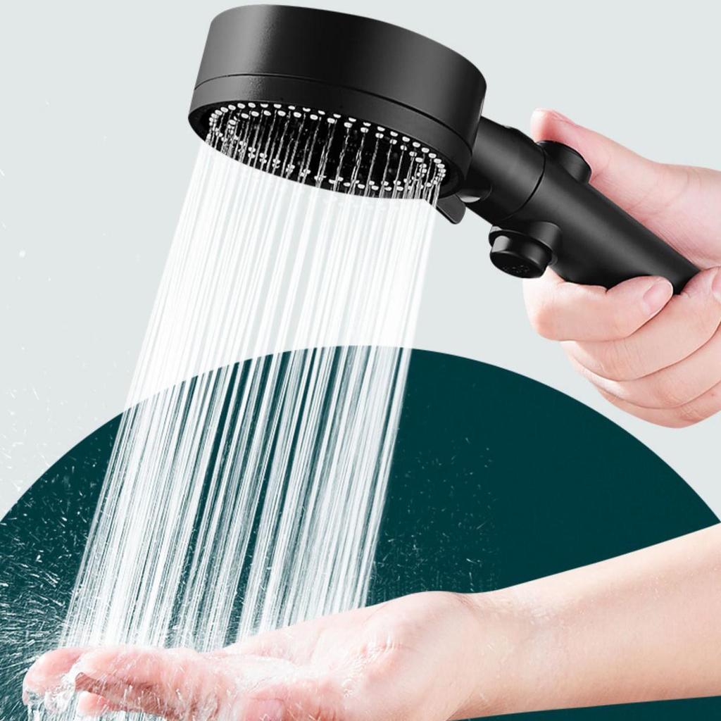 1Piece Handheld Shower Head, High Pressure Shower Head 5 Mode Adjustable One-key Stop Water Shower Head Bathroom Accessories