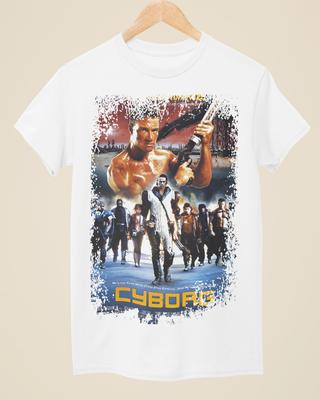 Киборг - Белая футболка унисекс, вдохновленная кинопостером