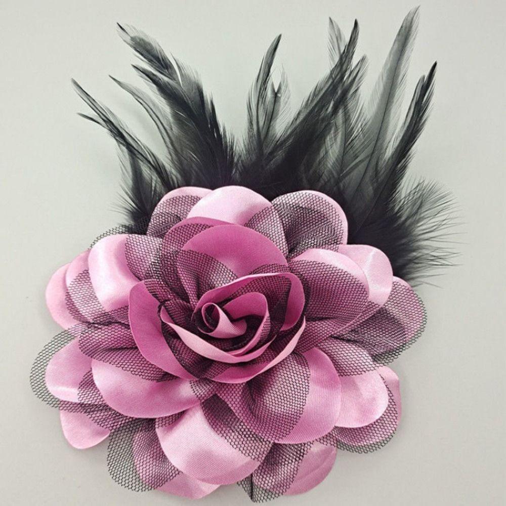 Тканевые аксессуары ручной работы, большая брошь с цветком, костюм, свитер, булавка для пальто, брошь из ткани, художественные булавки для лацканов