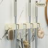 Wall Mounted Broom Holder Mop Rack Strong Load-bearing Easy To Install Universal Broom Hanger Tool Organizer Rack